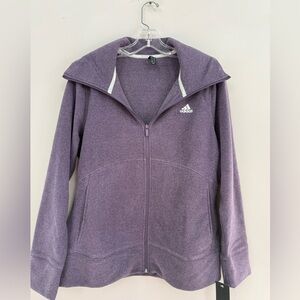 *NEW* ADIDAS GOLF Women’s Heather Fleece Jacket, Shadow Violet Color, Size L